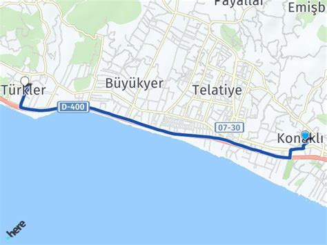 konaklı türkler arası kaç km